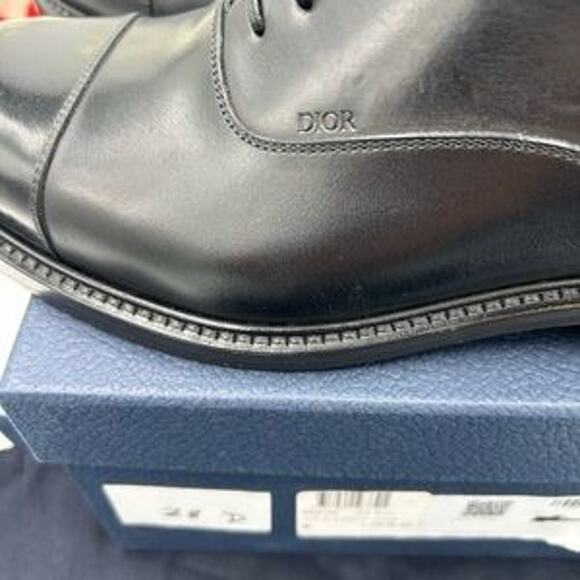 Dior Men's embassy, Black Leather Oxford Shoes size 42 made in Italy - Picture 5 of 14
